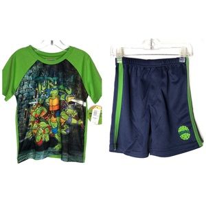 TMNT Classic 2 piece Short Sleeves Tee Shorts 4T